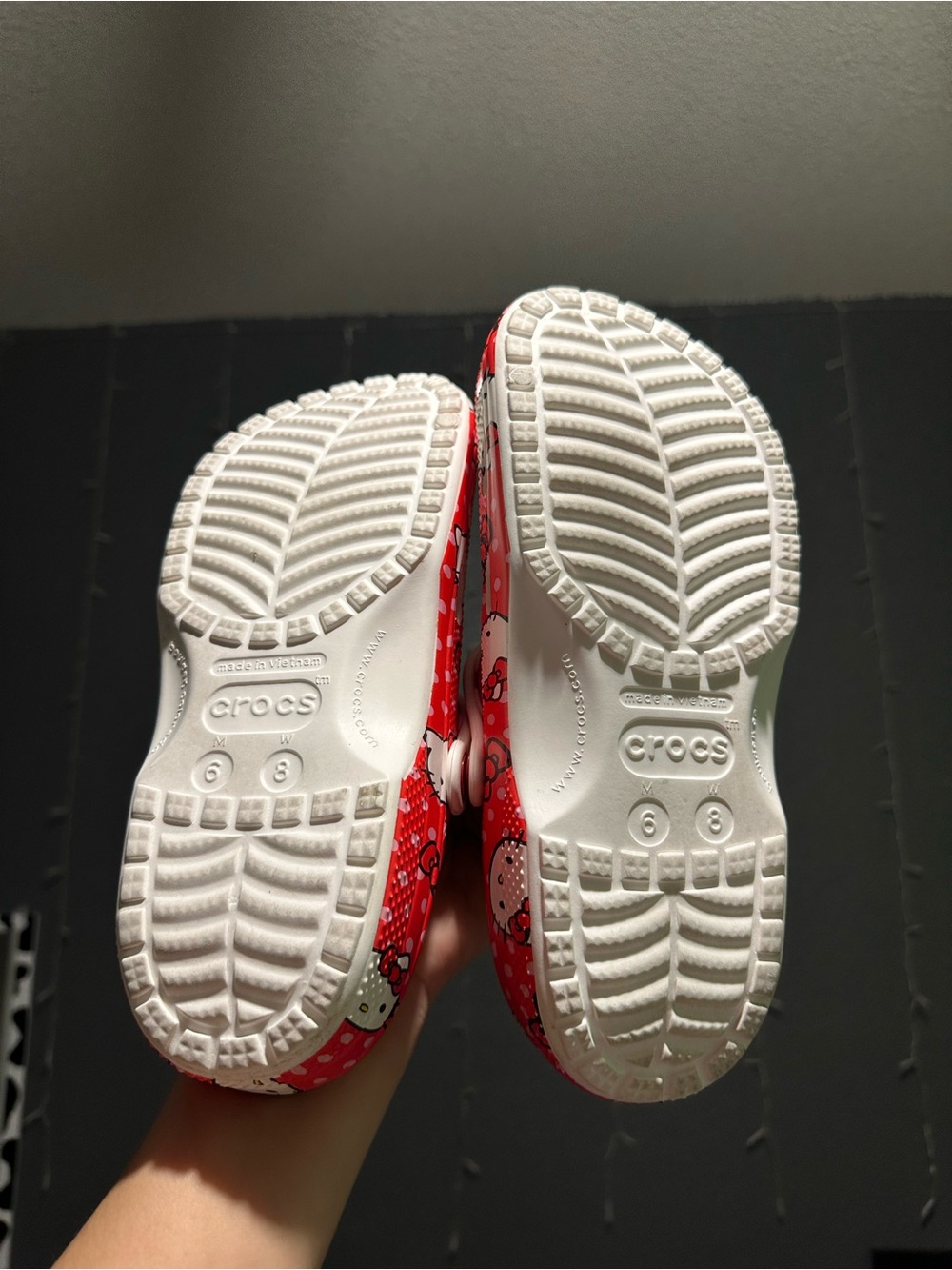 Red Hello Kitty Polka Dot Clogs With Charms - Picture 5 of 6